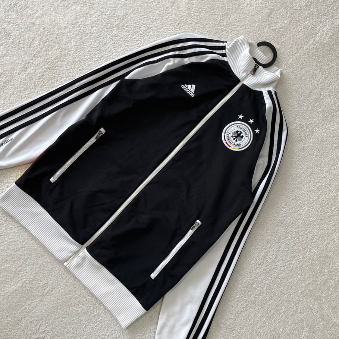 95 아디다스 독일 트랙탑 져지 흰검 화이트 상품이미지3