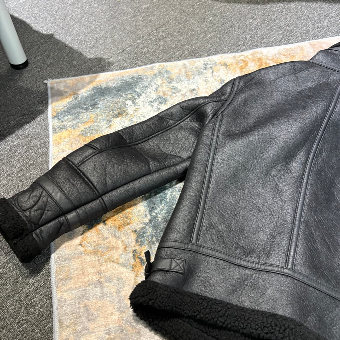 빈티지 블랙 무스탕 자켓 상품이미지4