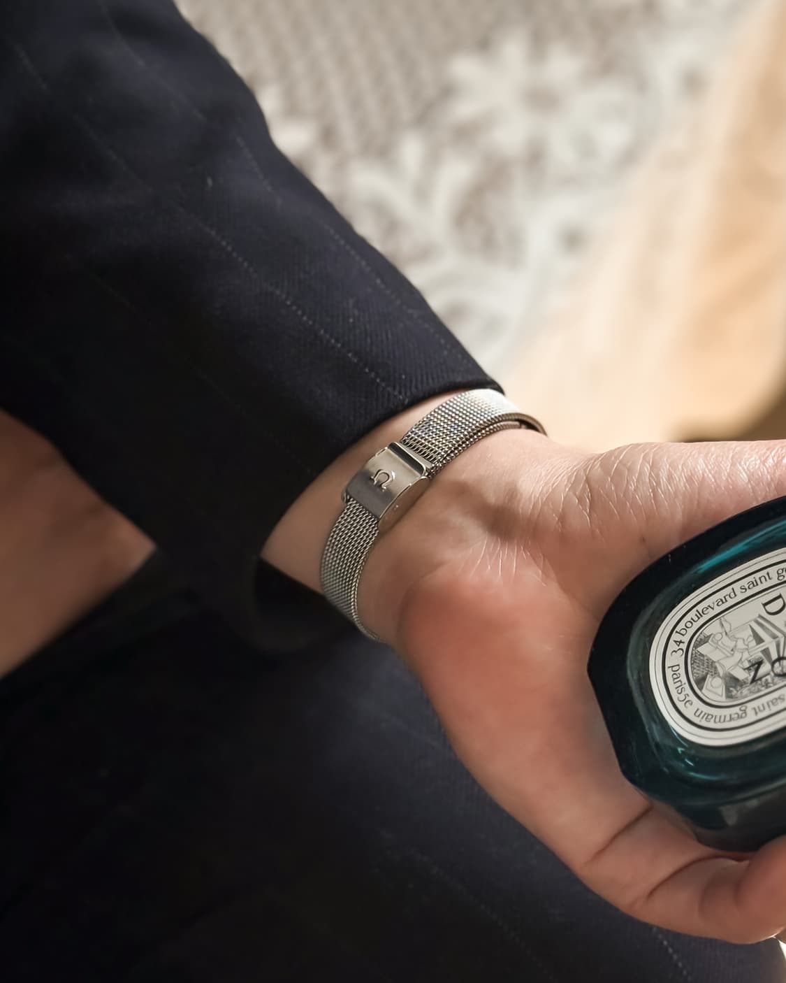 오메가 드빌 블루 다이얼 메쉬 브레이슬릿 시계 상품이미지6