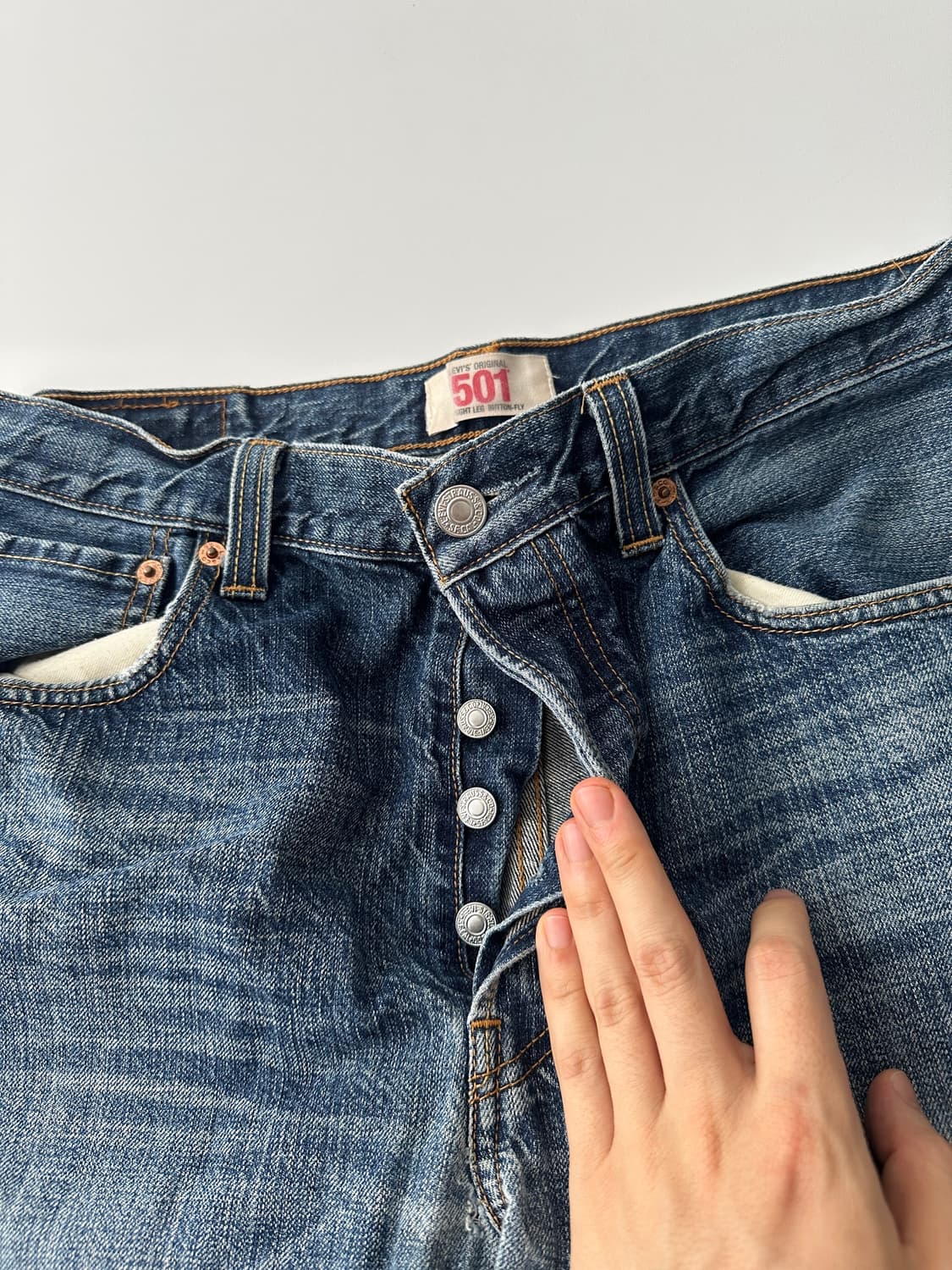 00‘s levi’s 501 denim pants 34x33 상품이미지4