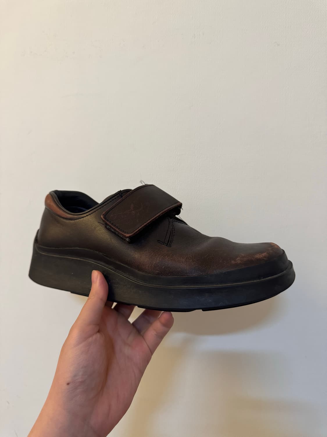 Prada 99aw square toe leather shoes 상품이미지4
