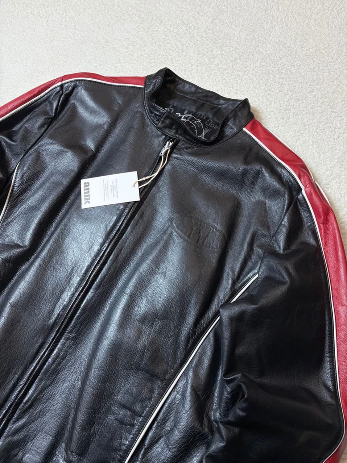 휠라 00's 레드 라인 소가죽 레이싱 자켓 PN6647 상품이미지2