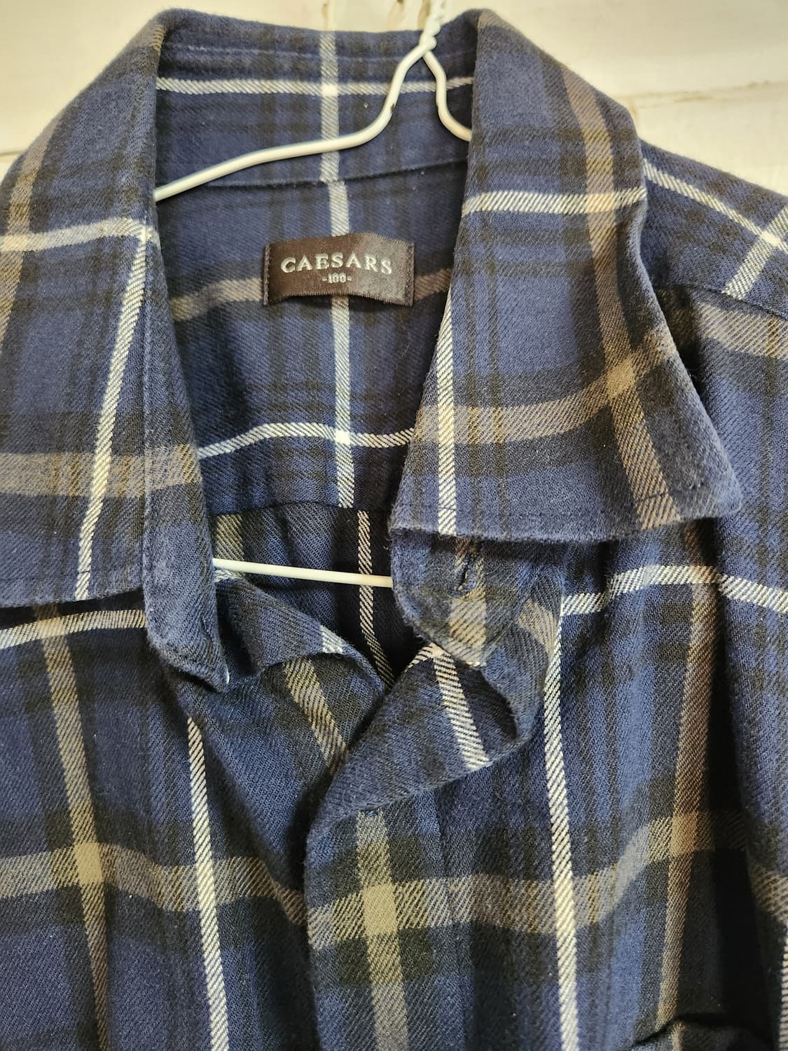 CAESAES 남성 체크 셔츠 남방 100 상품이미지4