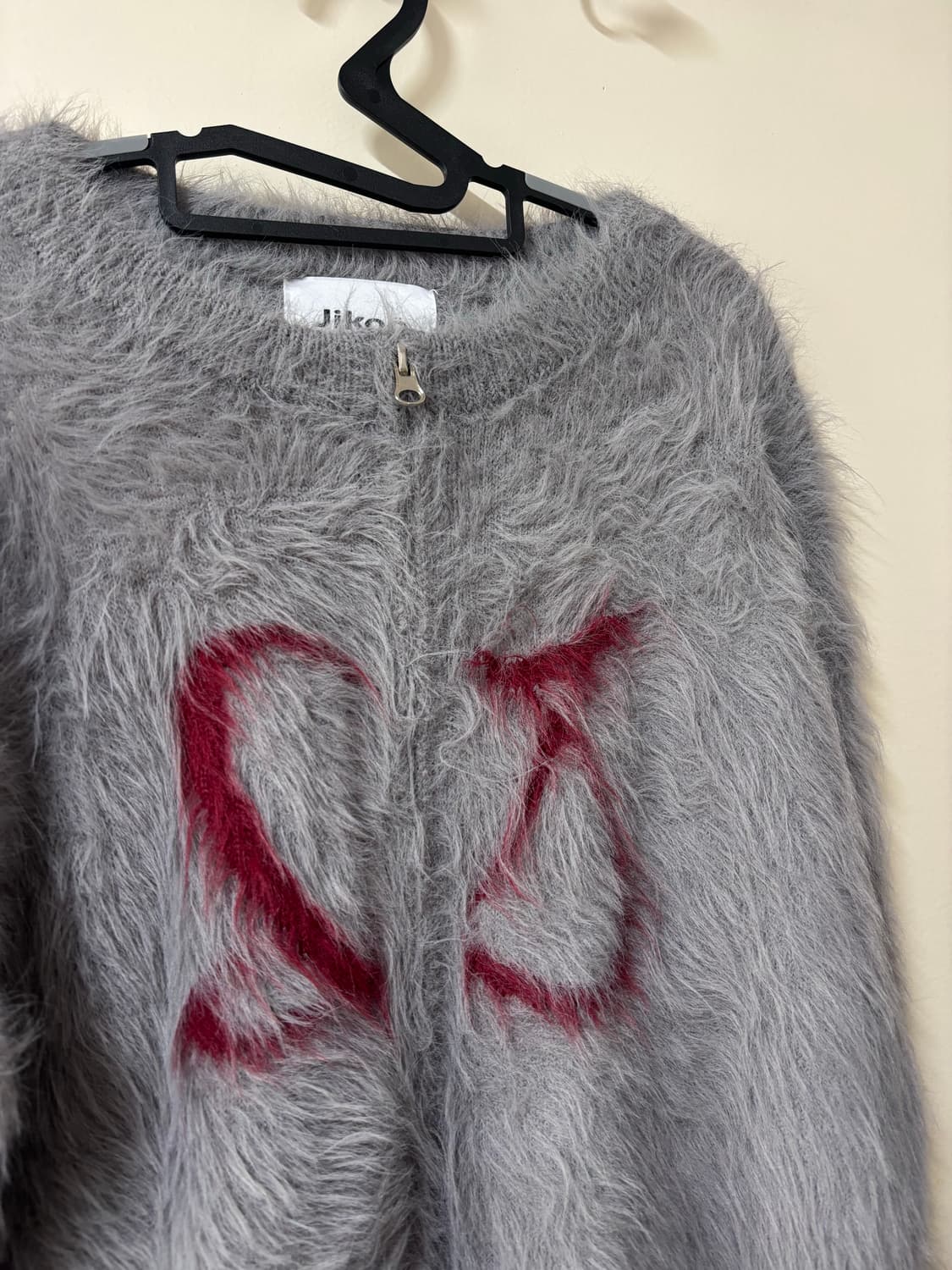 JIKOO 소프트 모헤어 자카드 밍크 니트 스웨터 가디건 상품이미지4