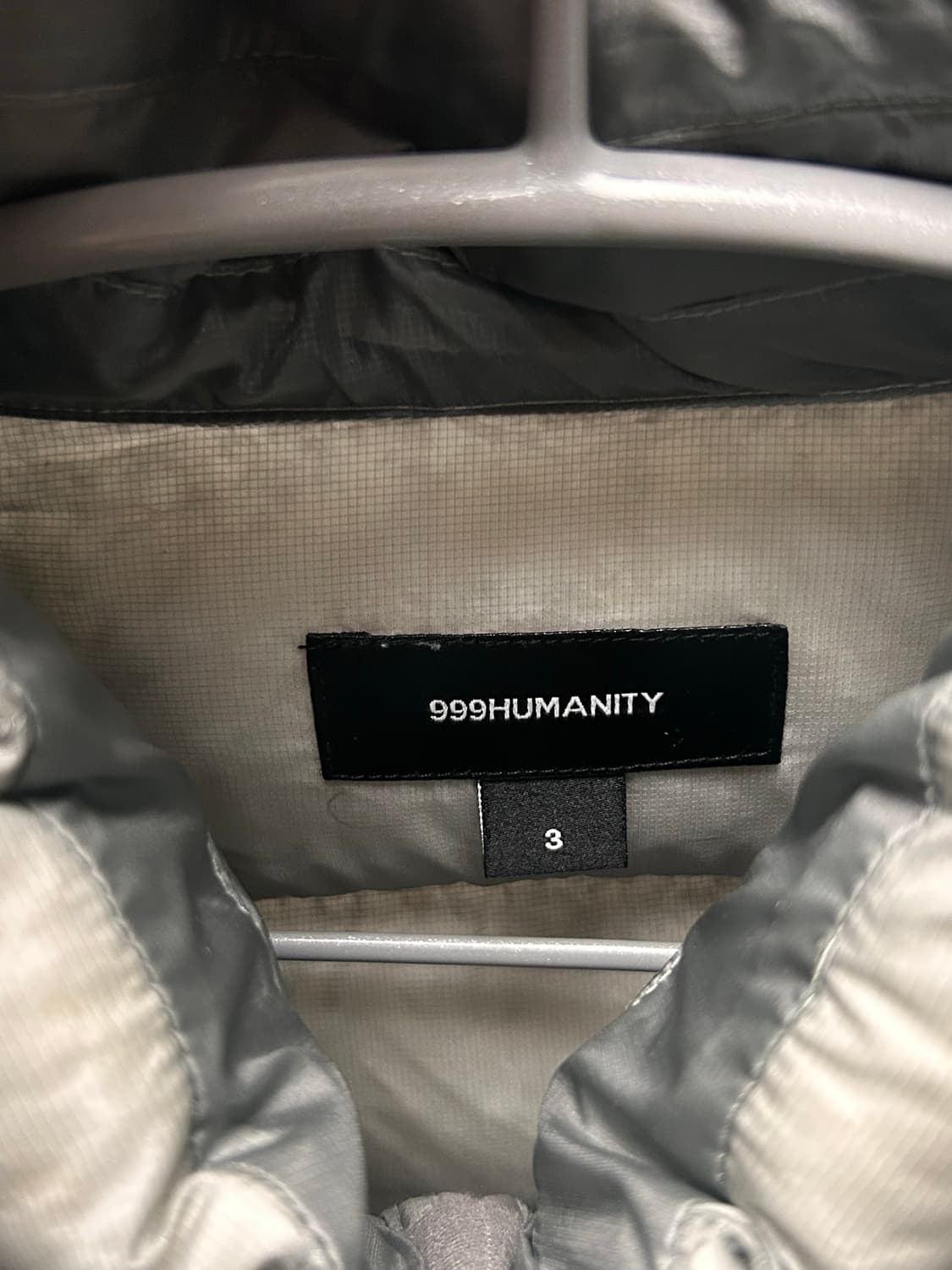 999HUMANITY 모듈러 경량 구스다운 패딩 그레이 상품이미지3