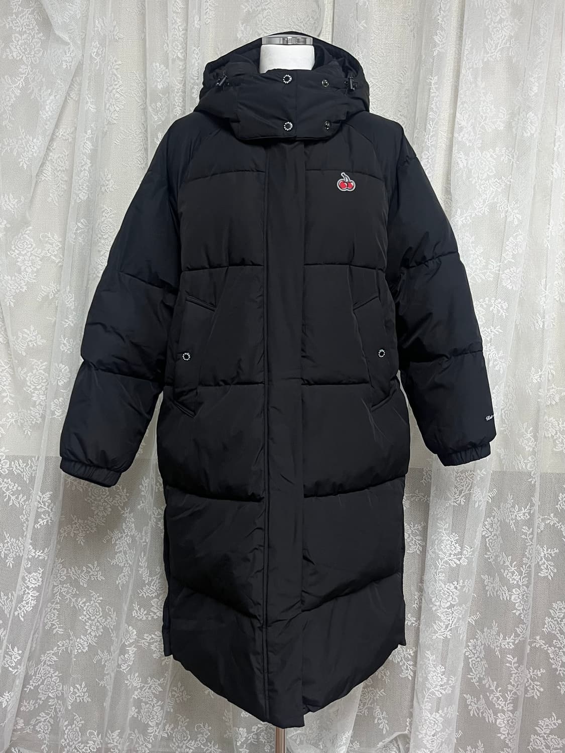 1) 키르시 체리 롱패딩 블랙 상품이미지1