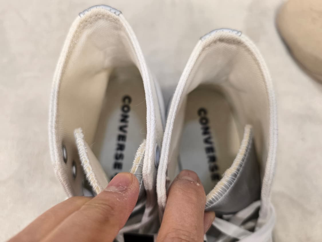 새상품) 컨버스 올스타 하이 스니커즈 흰색/실버 240 상품이미지6