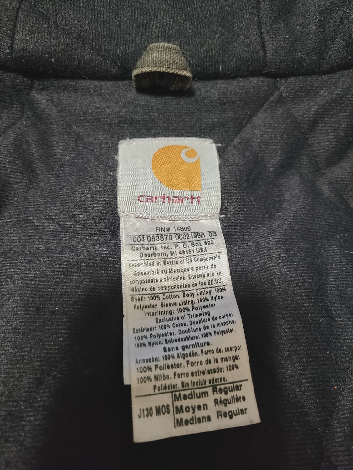 [M] 칼하트 j130 mos 모스그린 액티브 자켓 판매 상품이미지3