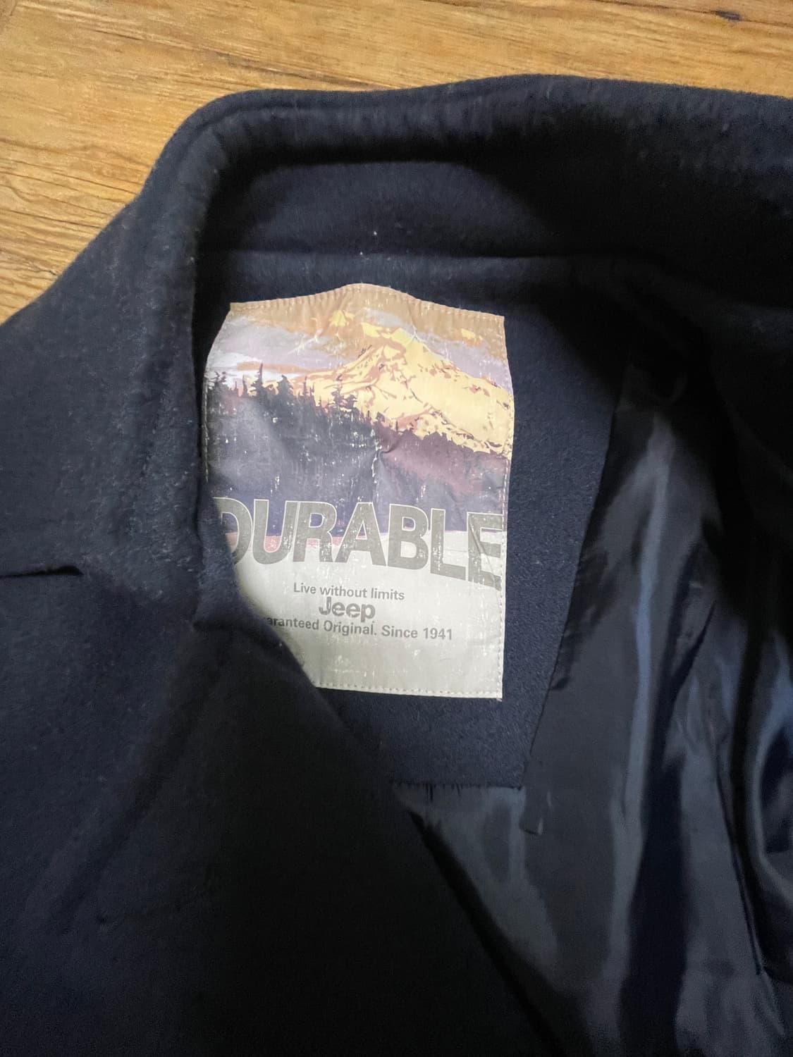 Jeep 지프 와펜 울 혼방 더블 숏 피코트(네이비S,90) 상품이미지2