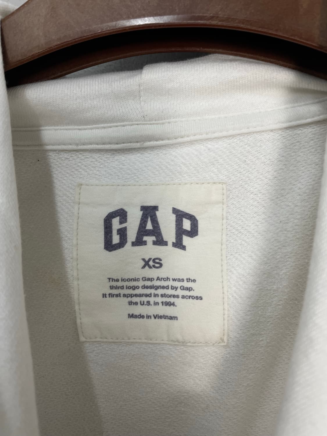갭 화이트 스펠로고 후드집업 H2073 상품이미지5