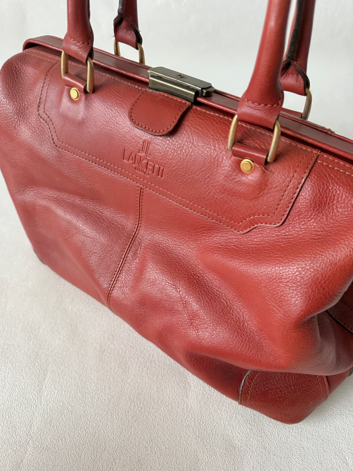 란체티(LANCETTI) 레더 닥터 보스톤백 상품이미지2