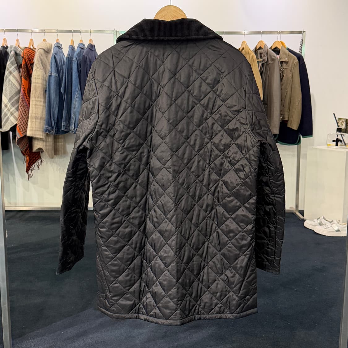 [M] 바버 퀄팅자켓 블랙 상품이미지2