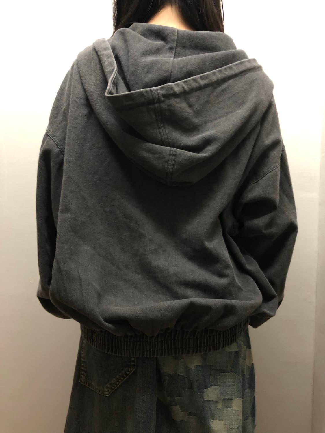 빈티지 블랙 데님 워싱 자켓 상품이미지7