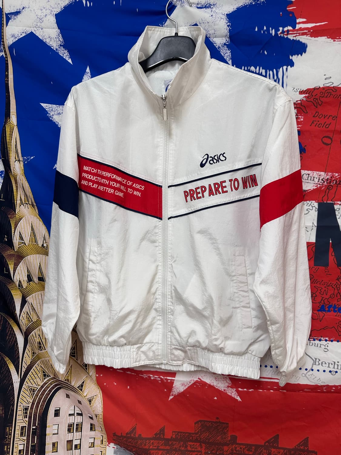 s급 올드스쿨 아식스 오버핏 바람막이 M95 상품이미지1