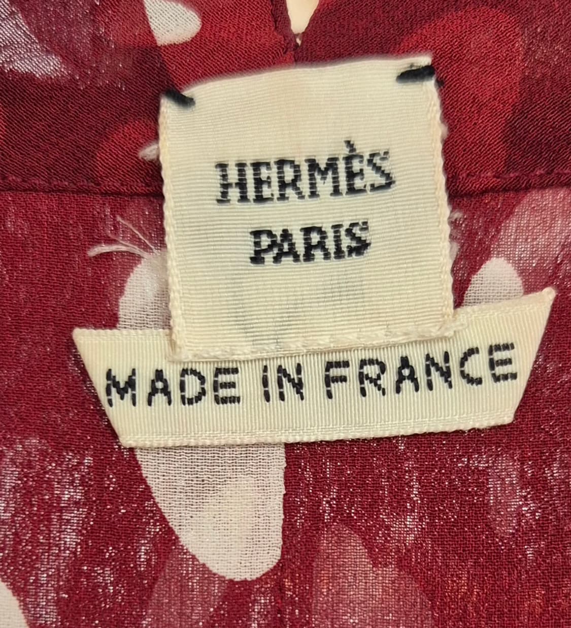 [중고명품셀렉트]에르메스 슬리브리스 실크 쉬폰 블라우스 36 상품이미지8