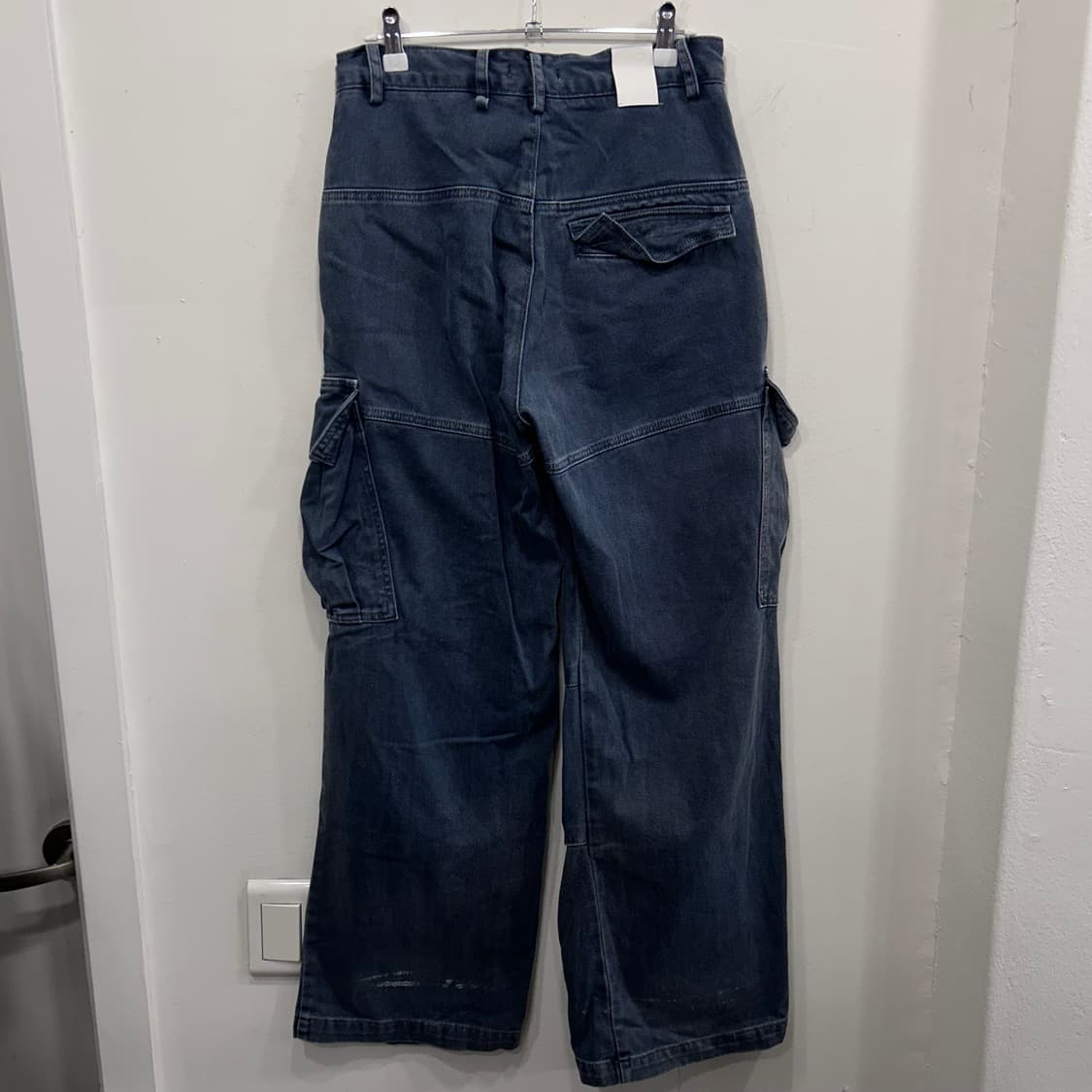 SPACE 와이드핏 절개 피그먼트 코튼 카고팬츠 상품이미지5