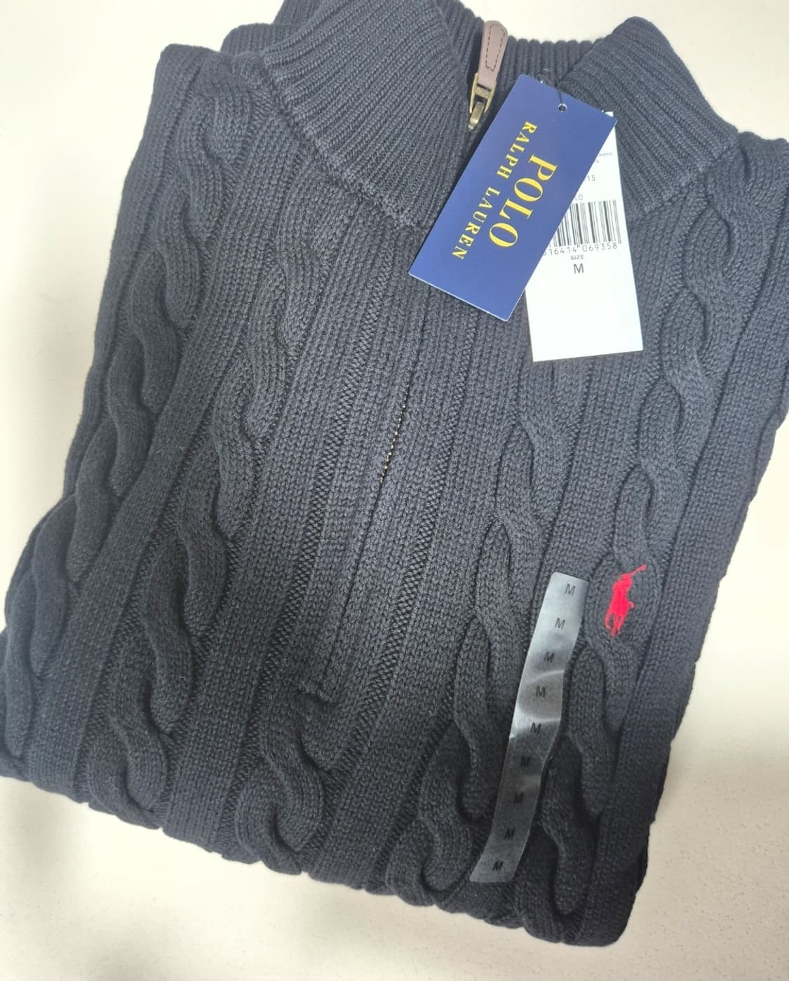 폴로 꽈배기 블랙 M (새상품) 상품이미지1