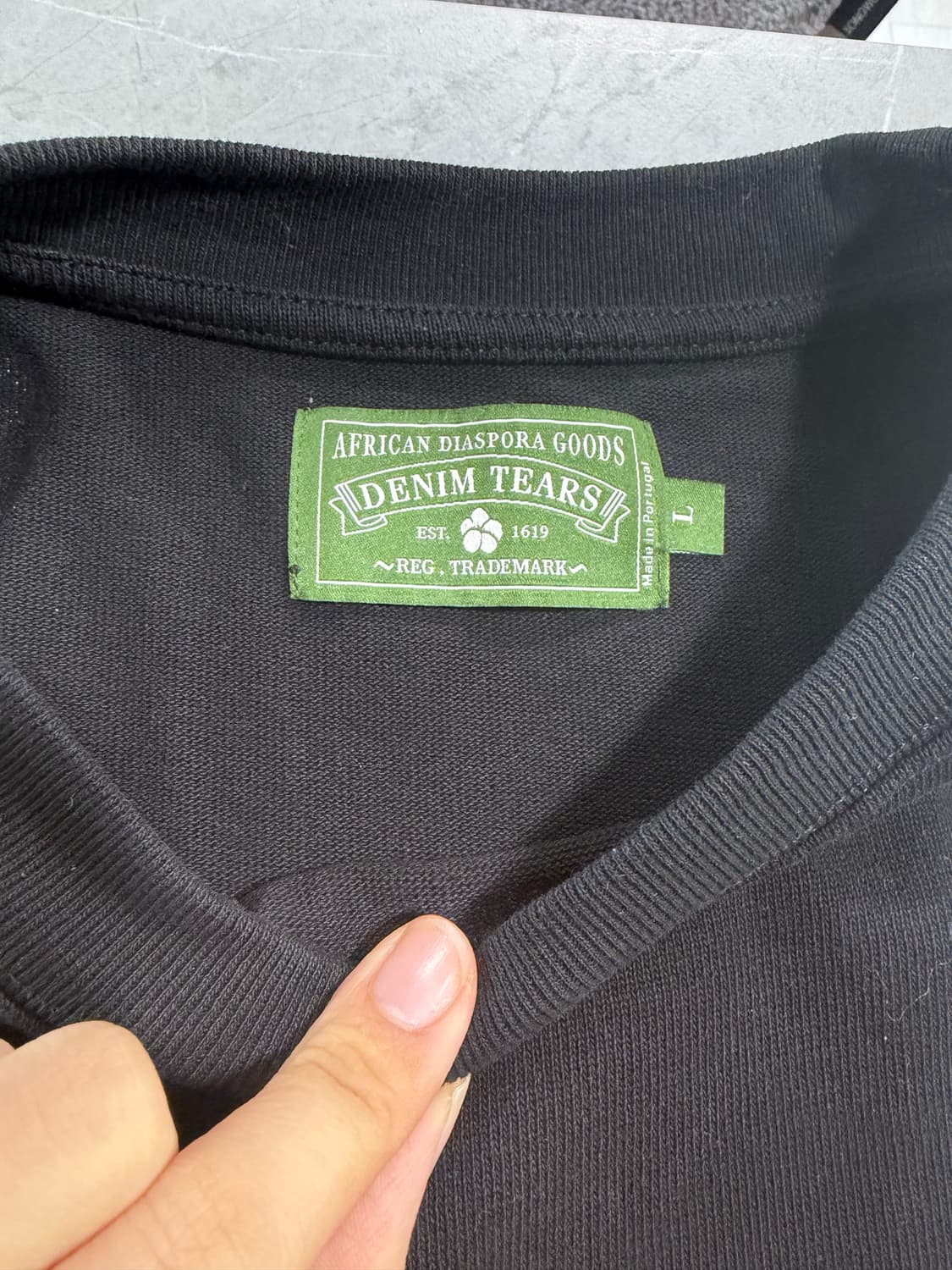 Cotton Wreath Long Sleeve Black L 상품이미지6