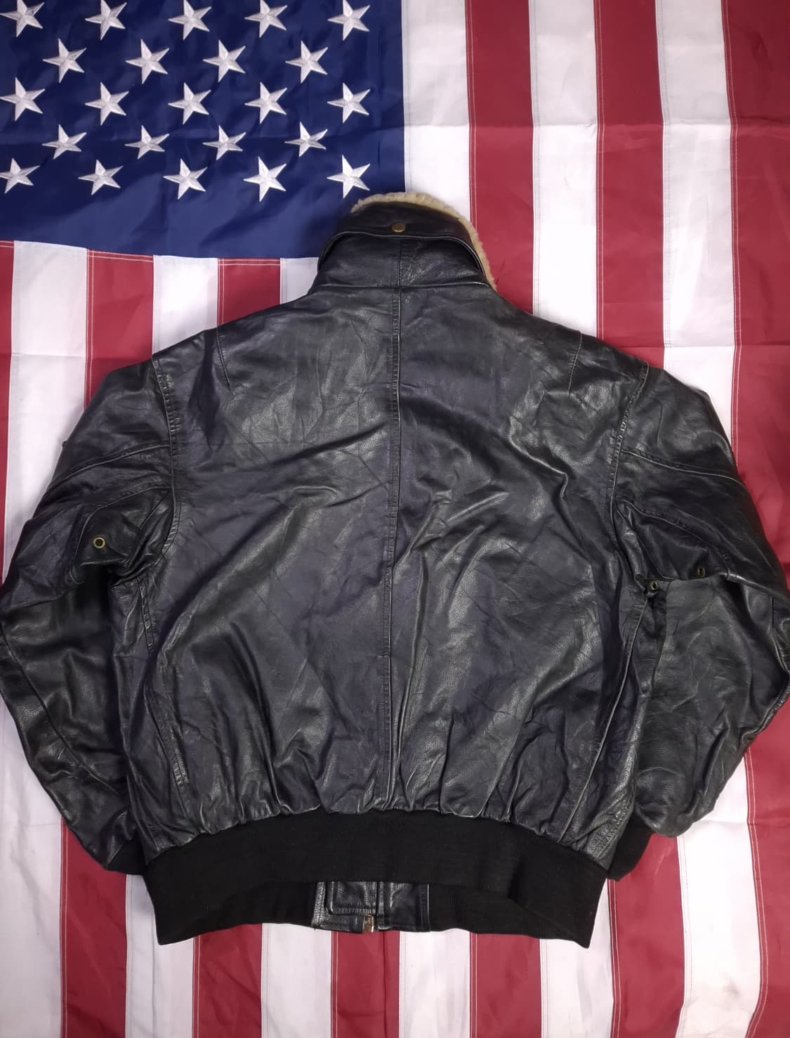 90's 일본판 리얼레더 항공자켓 상품이미지9