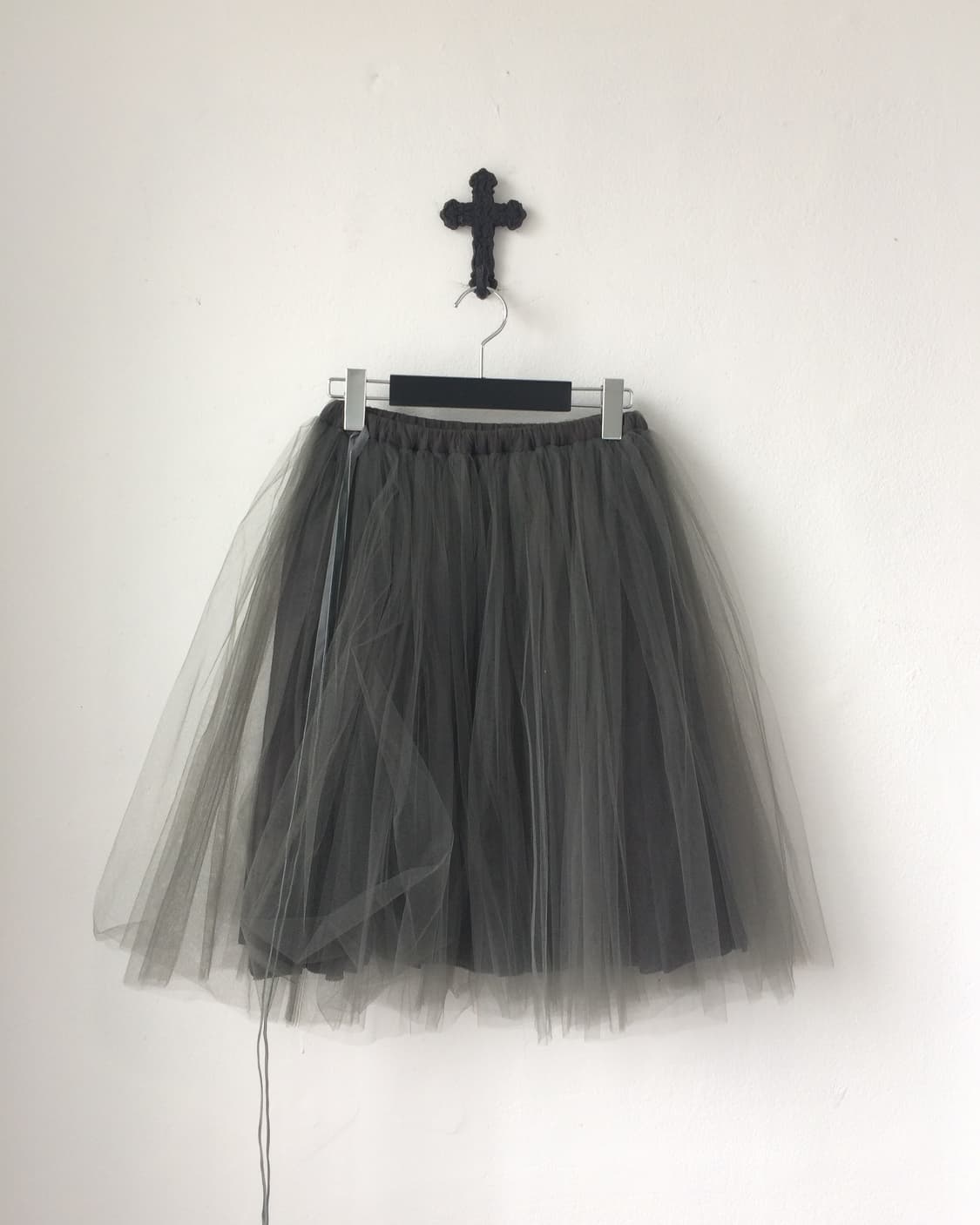 Ribbon point sha midi skirt 상품이미지1