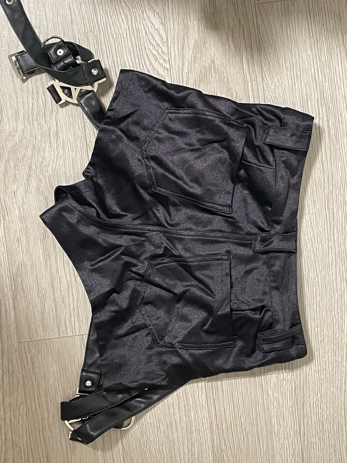 xs 킬스타 블랙 디스코팬츠 숏 펜타그램 가터벨트 일체 세트 상품이미지5