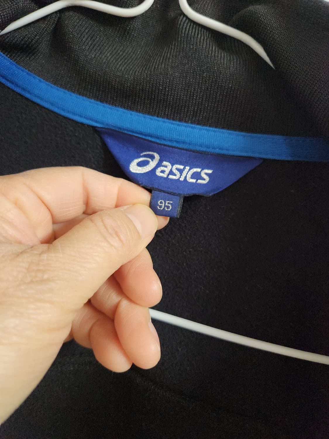 아식스 블랙 폴리스안감 트레이닝 자켓95 상품이미지3