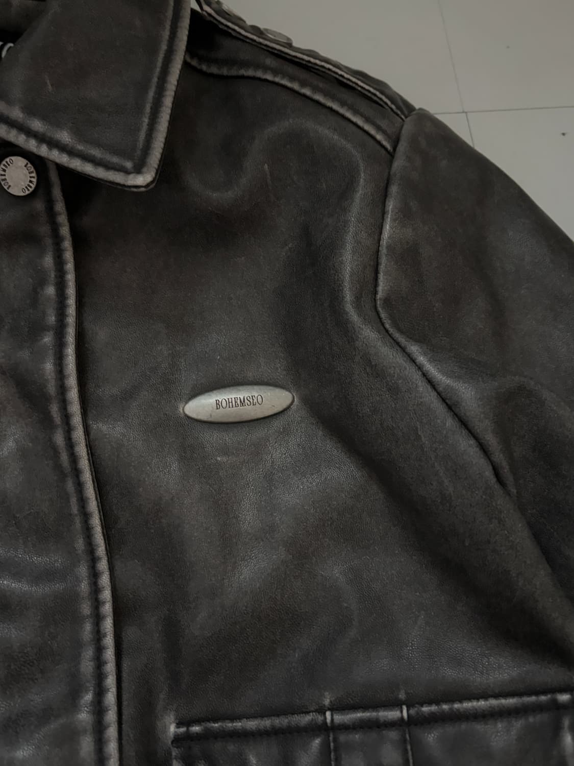 • Bohemian Seoul Leather Bomber Washed G 상품이미지8