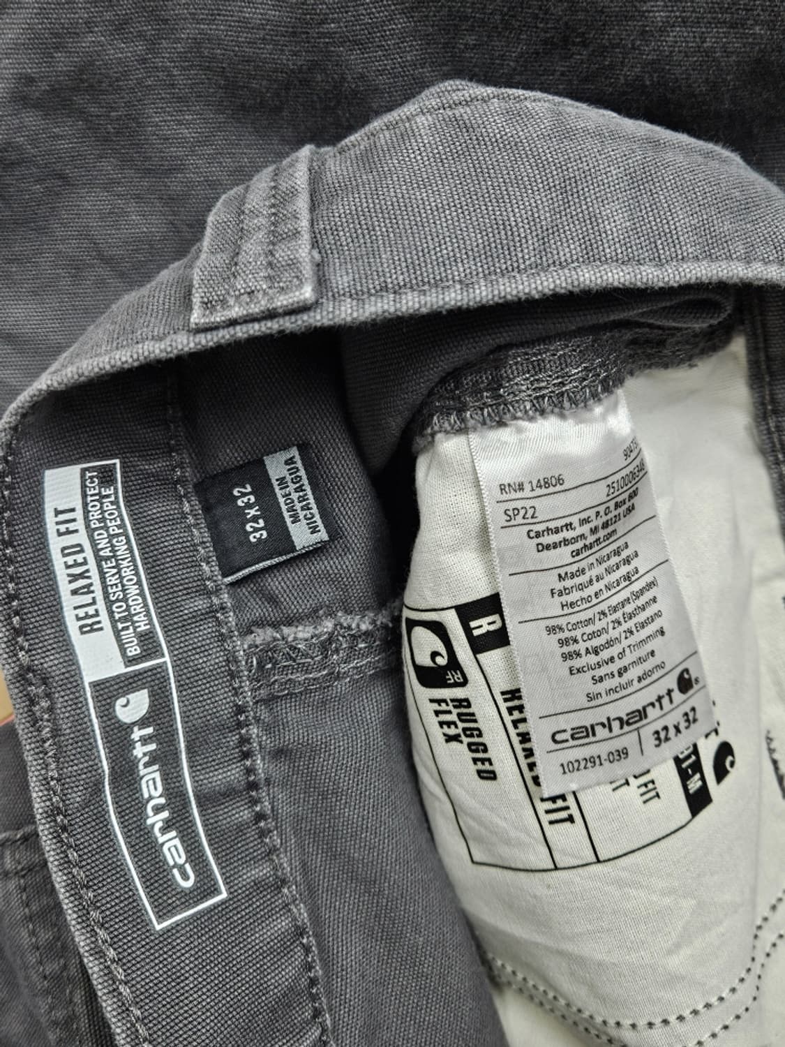 칼하트 코튼 카펜터 워크 팬츠 ( 32X32 ) / 11566 상품이미지7