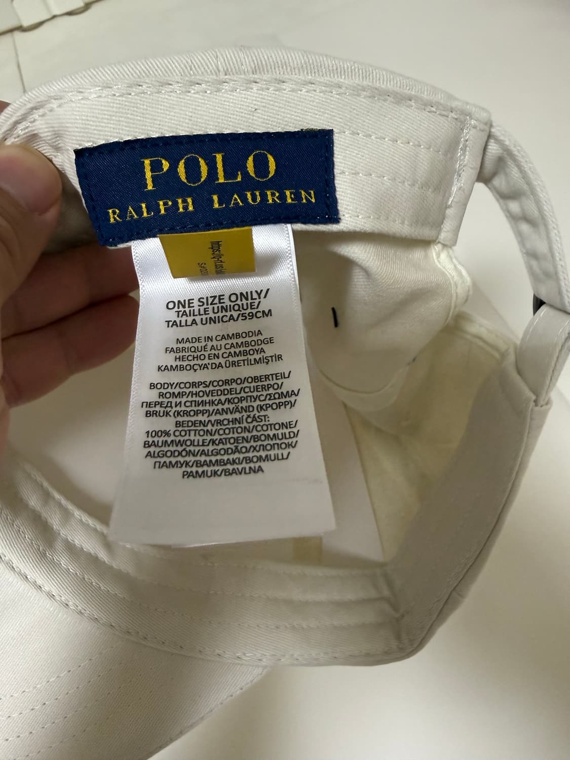 폴로 랄프로렌 모자 아이보리 (새상품) 상품이미지3