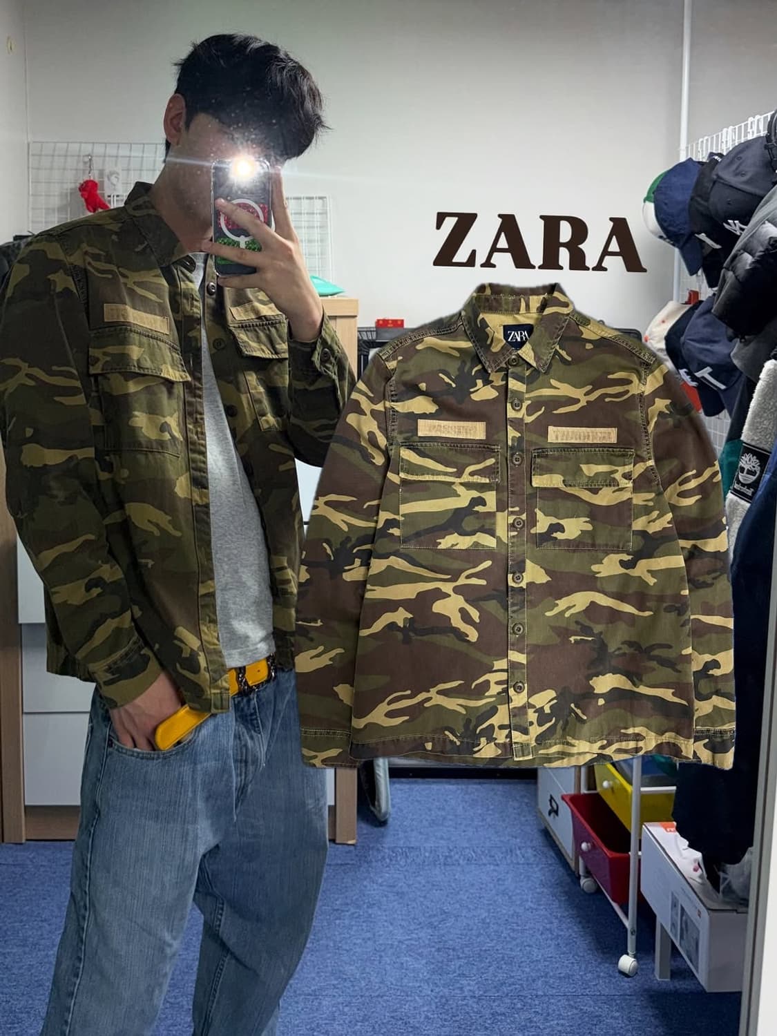 자라 카모 셔츠 상품이미지1