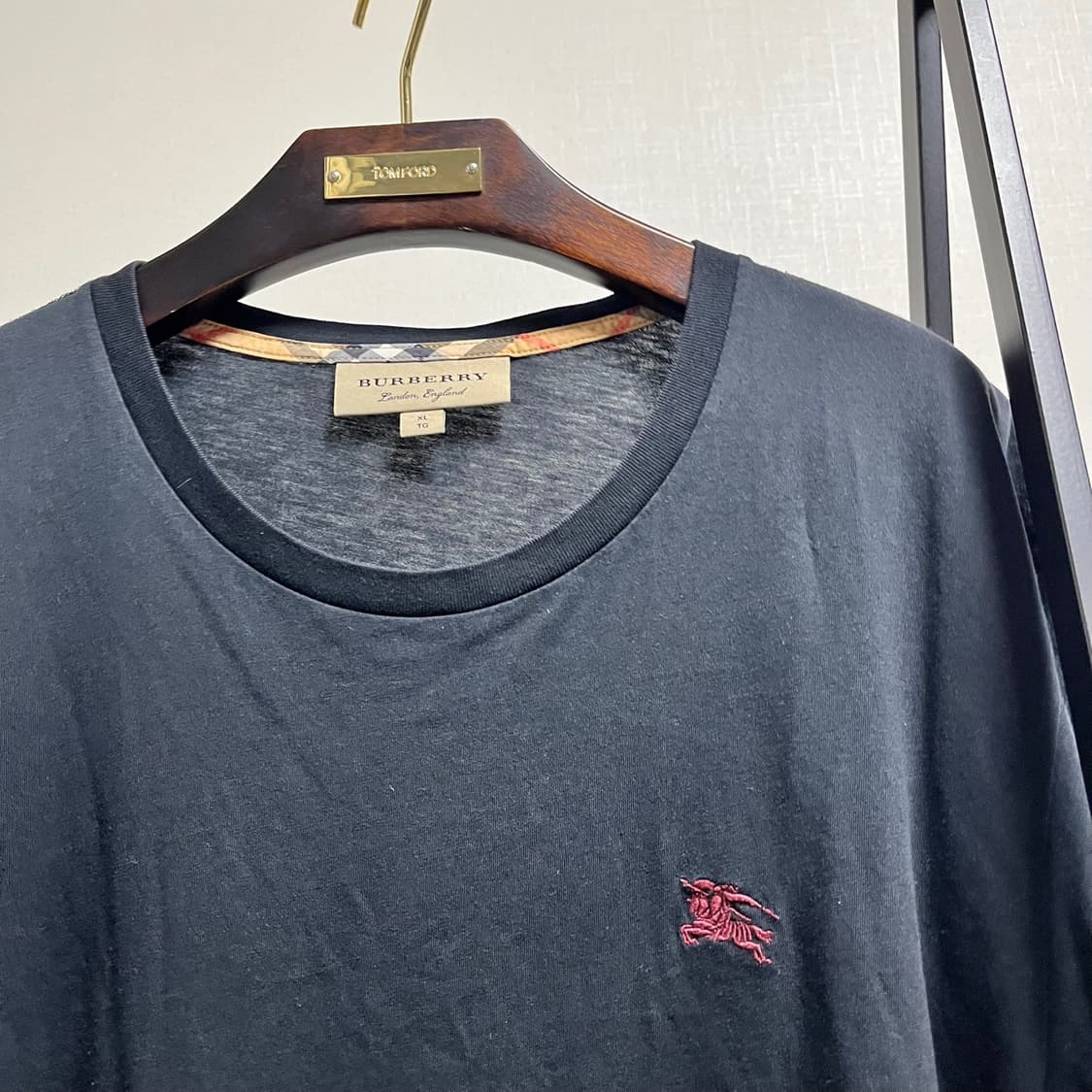 정품 XL) 버버리 아카이브 자수 반팔 티셔츠 100~105 상품이미지3