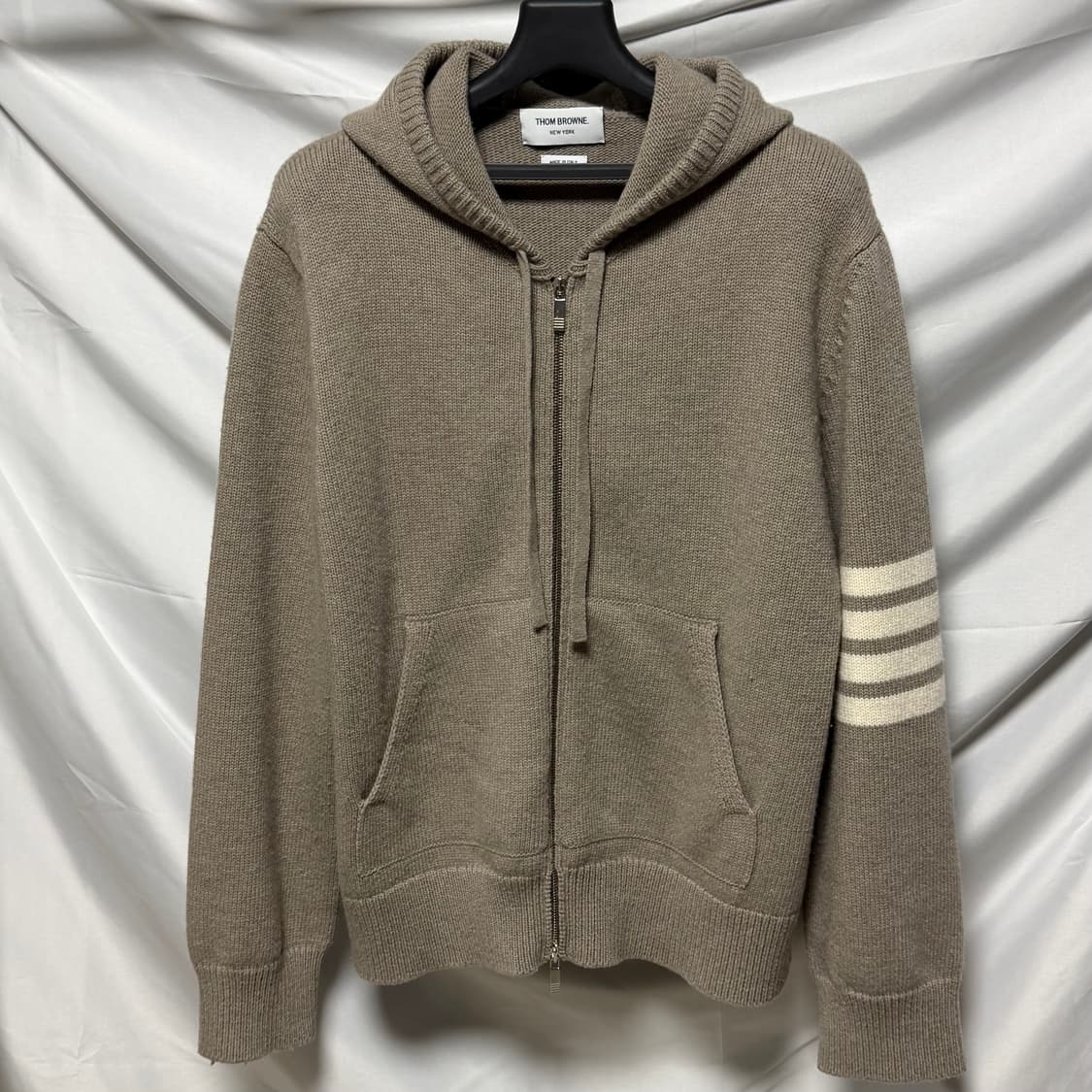 [S+급/4] 톰브라운 세일 보트 인타르시아 니트 후드집업 백화점판 상품이미지1