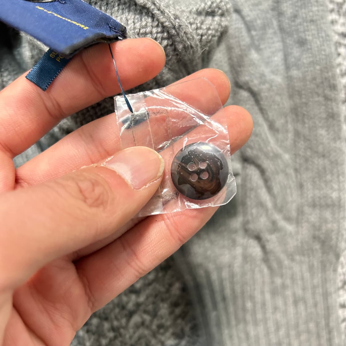 폴로 랄프로렌 그레이 버튼 케이블 니트 상품이미지7