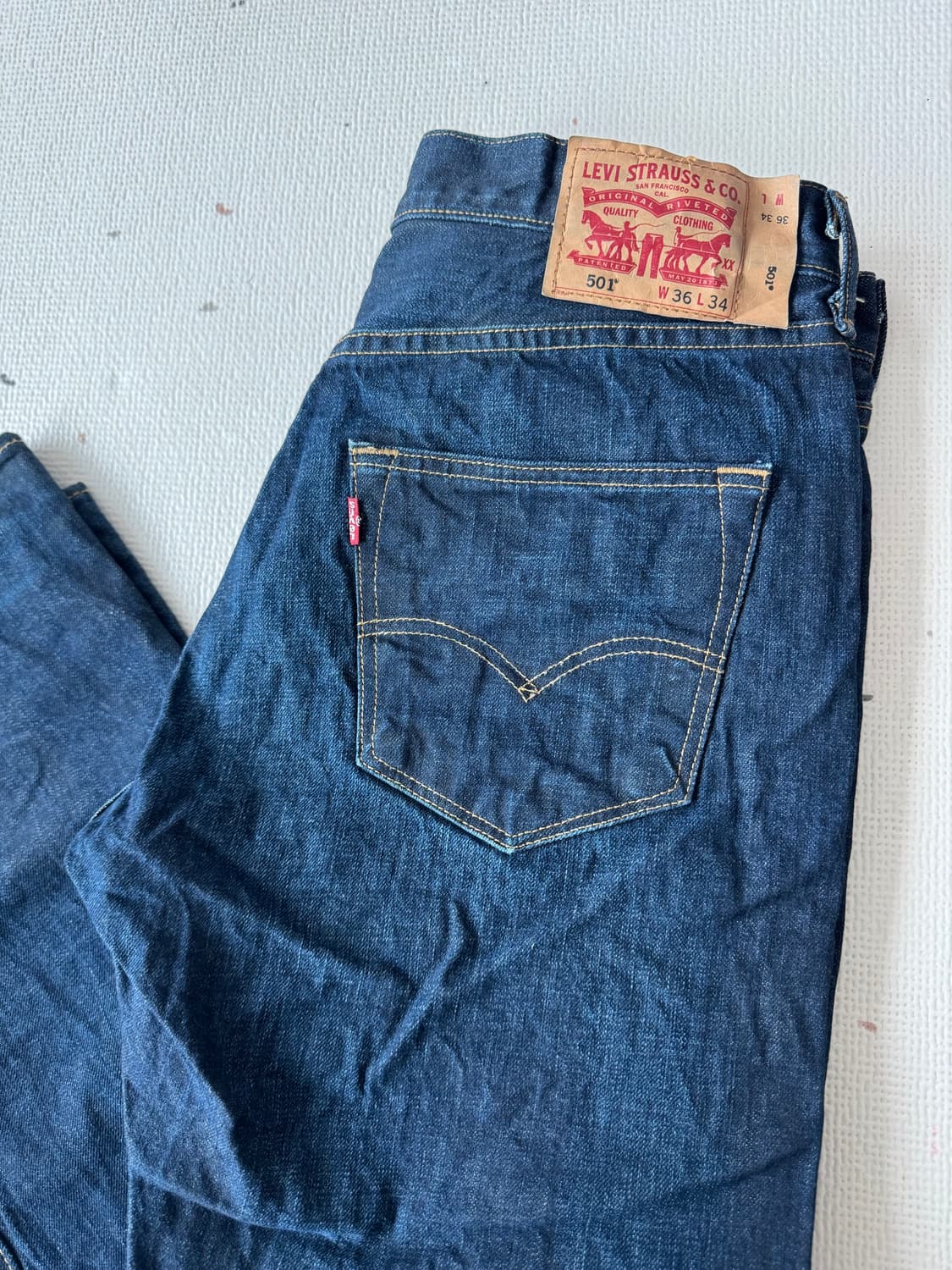 리바이스 501 진청 데님 팬츠  W36 L34   상품이미지2