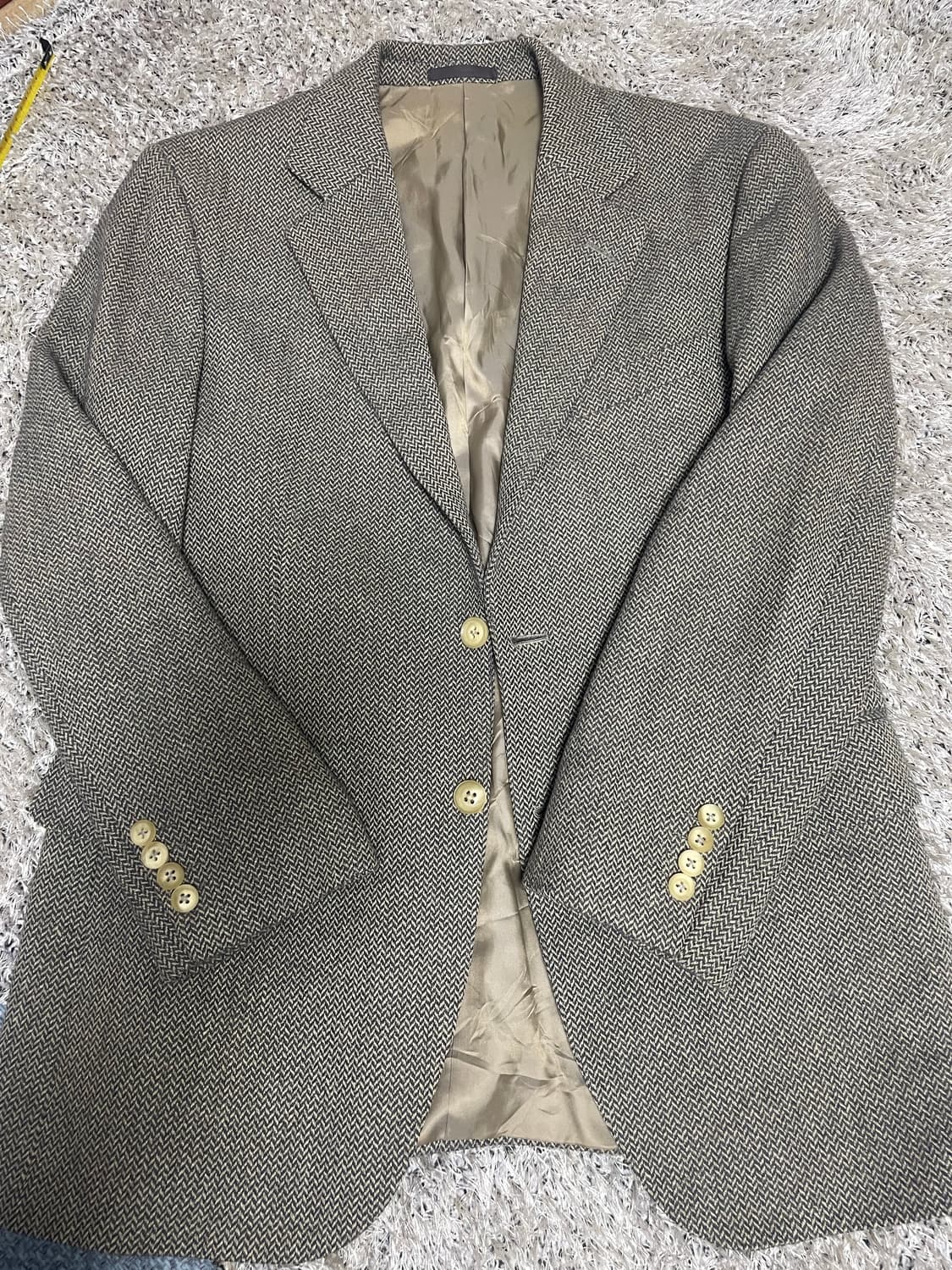 버버리 캐시미어 양모 하운드투스 블레이저 100~105 상품이미지1