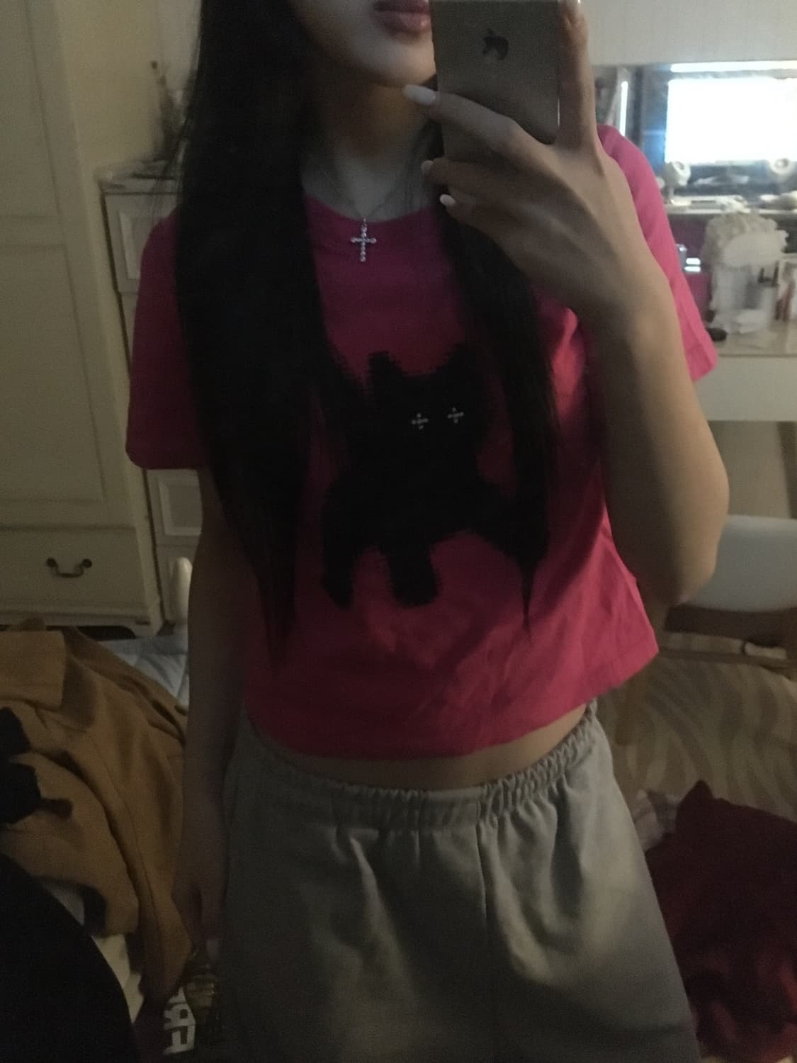 aeae pink 고양이 티셔츠 상품이미지1