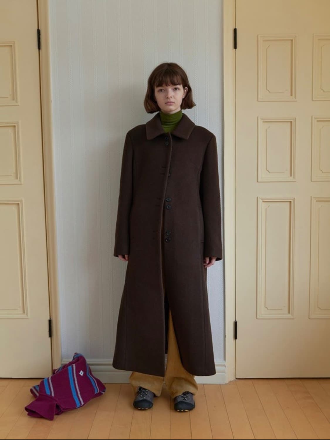 노컨텐츠 코트 - 클래식 롱코트 다크 브라운 상품이미지1