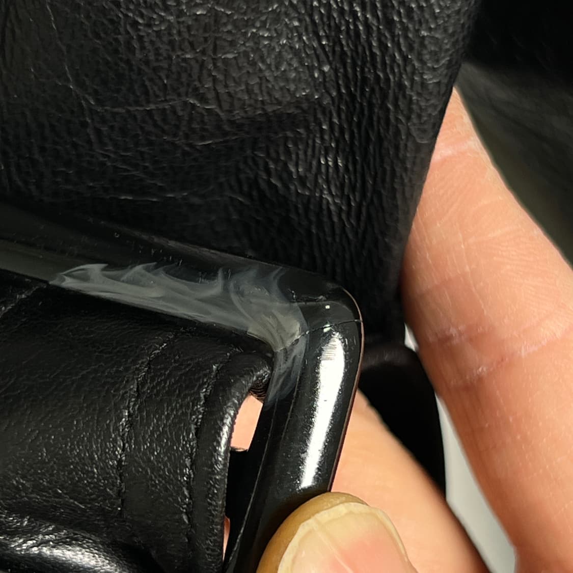 EMOTION 빈티지 블랙 소가죽 벨티드 자켓 100 상품이미지9