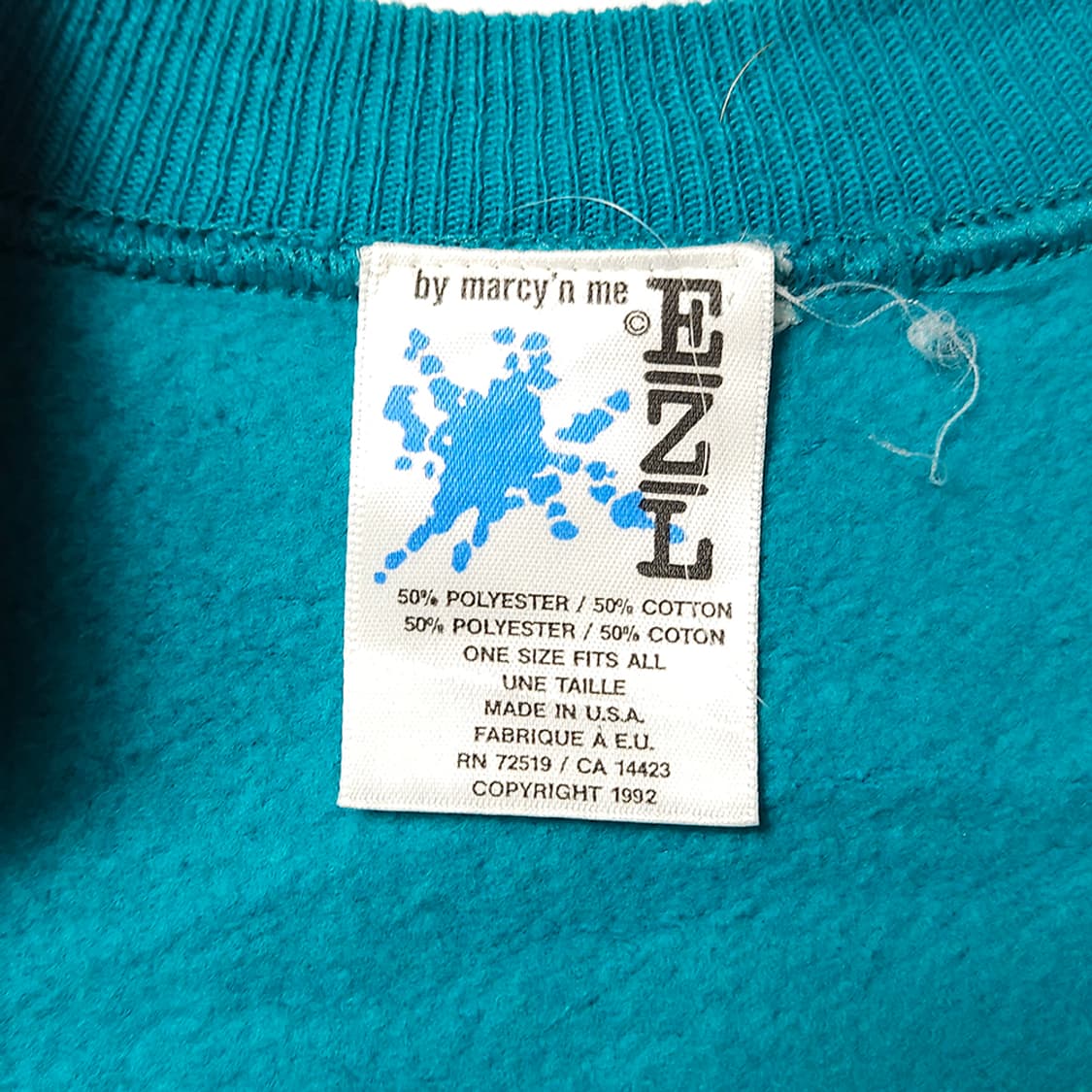 90s USA 빈티지 EZL 더티댄싱 동물 캐릭터 프린팅 스웻셔츠 상품이미지3