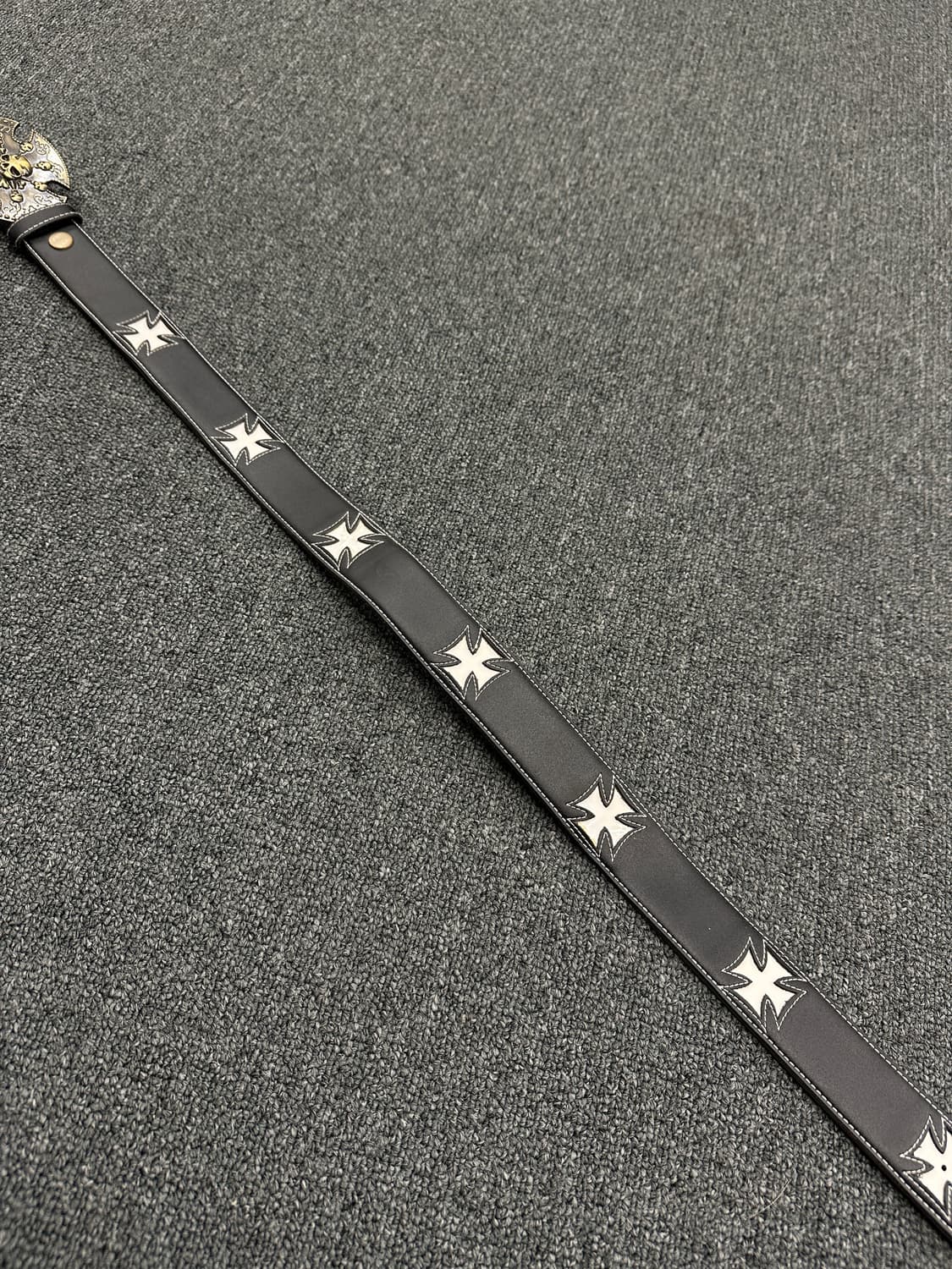 빈티지 웨스턴 버클 가죽벨트 블랙 상품이미지3