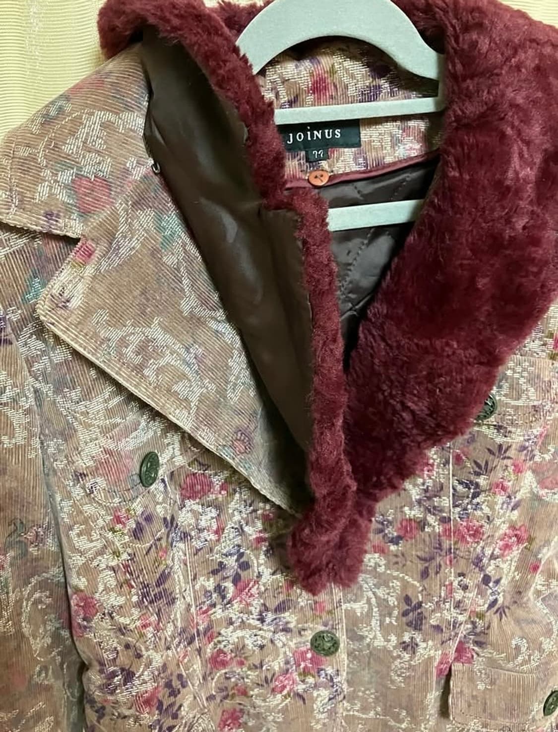 빈티지 플라워 퍼 자켓 상품이미지4