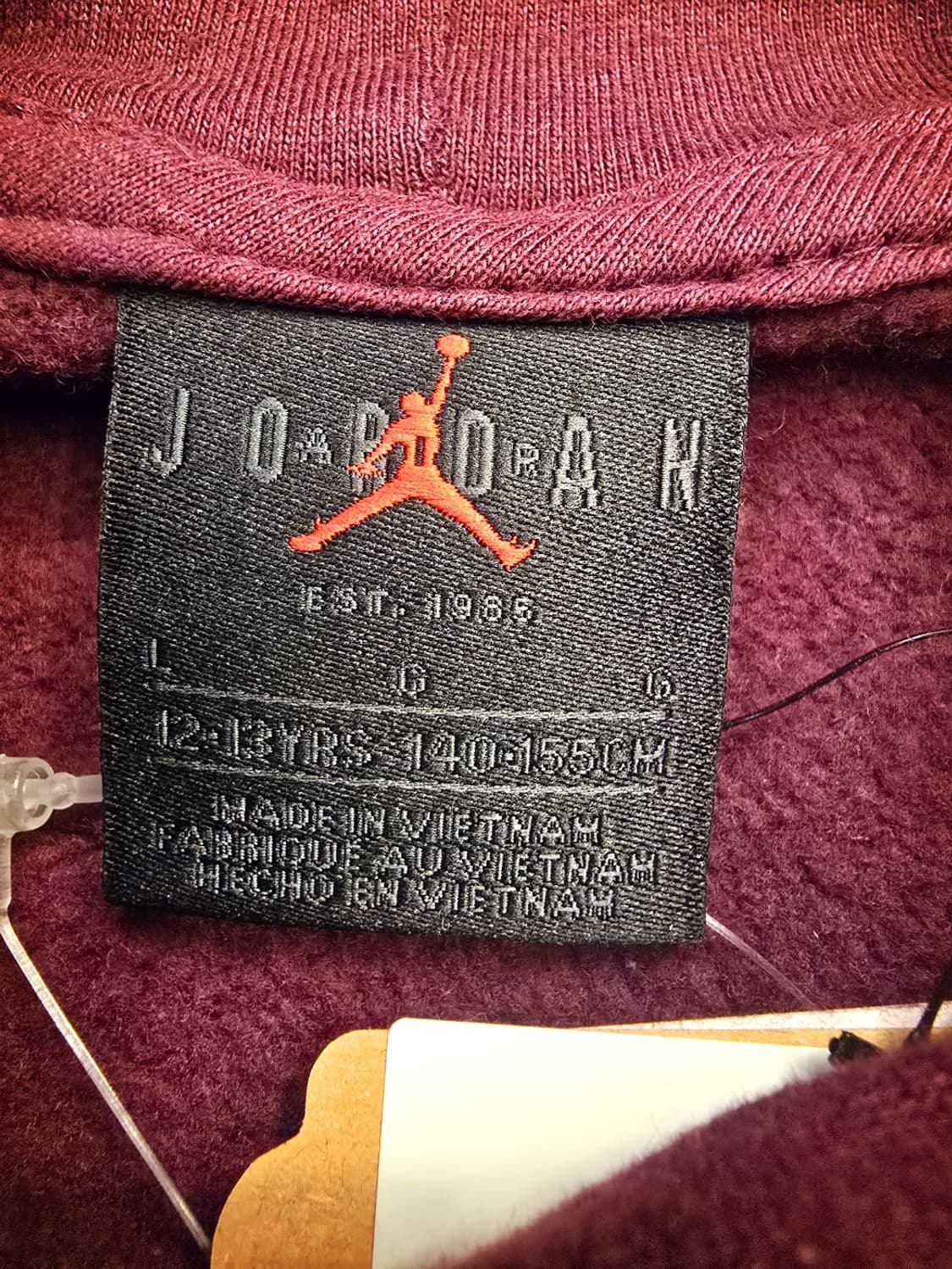 나이키 조던 점프맨 버건디 빈티지 후드티 상품이미지2