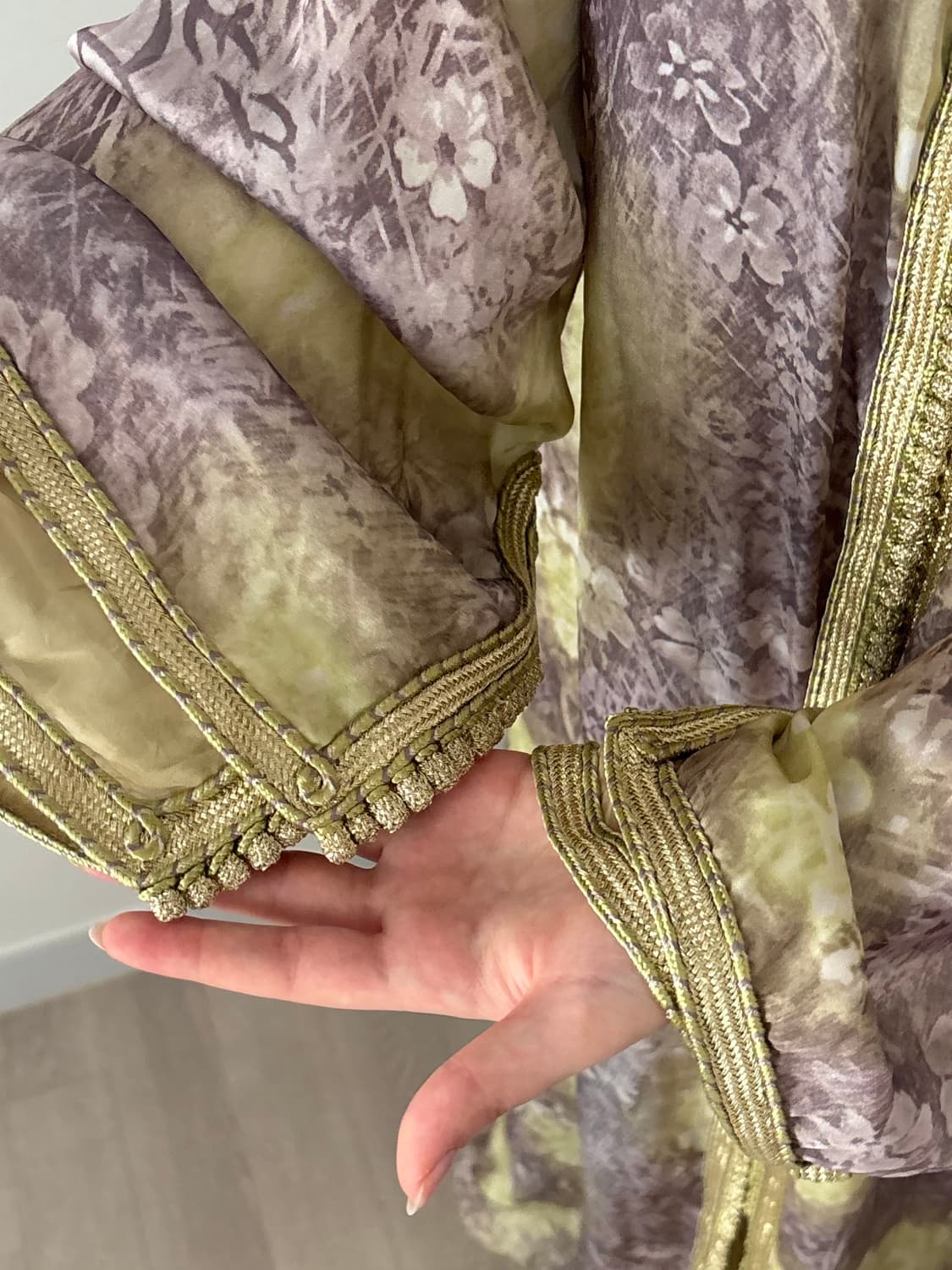 모로코 100% Silk , 2001년에 마라케시 수제 카프탄 드레스  상품이미지3