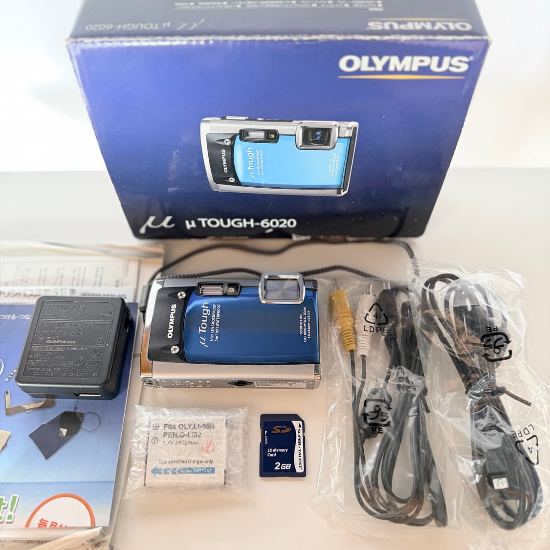 💙미품/풀박셋 💙올림푸스 뮤 터프6020 메탈릭블루 방수디카 상품이미지2