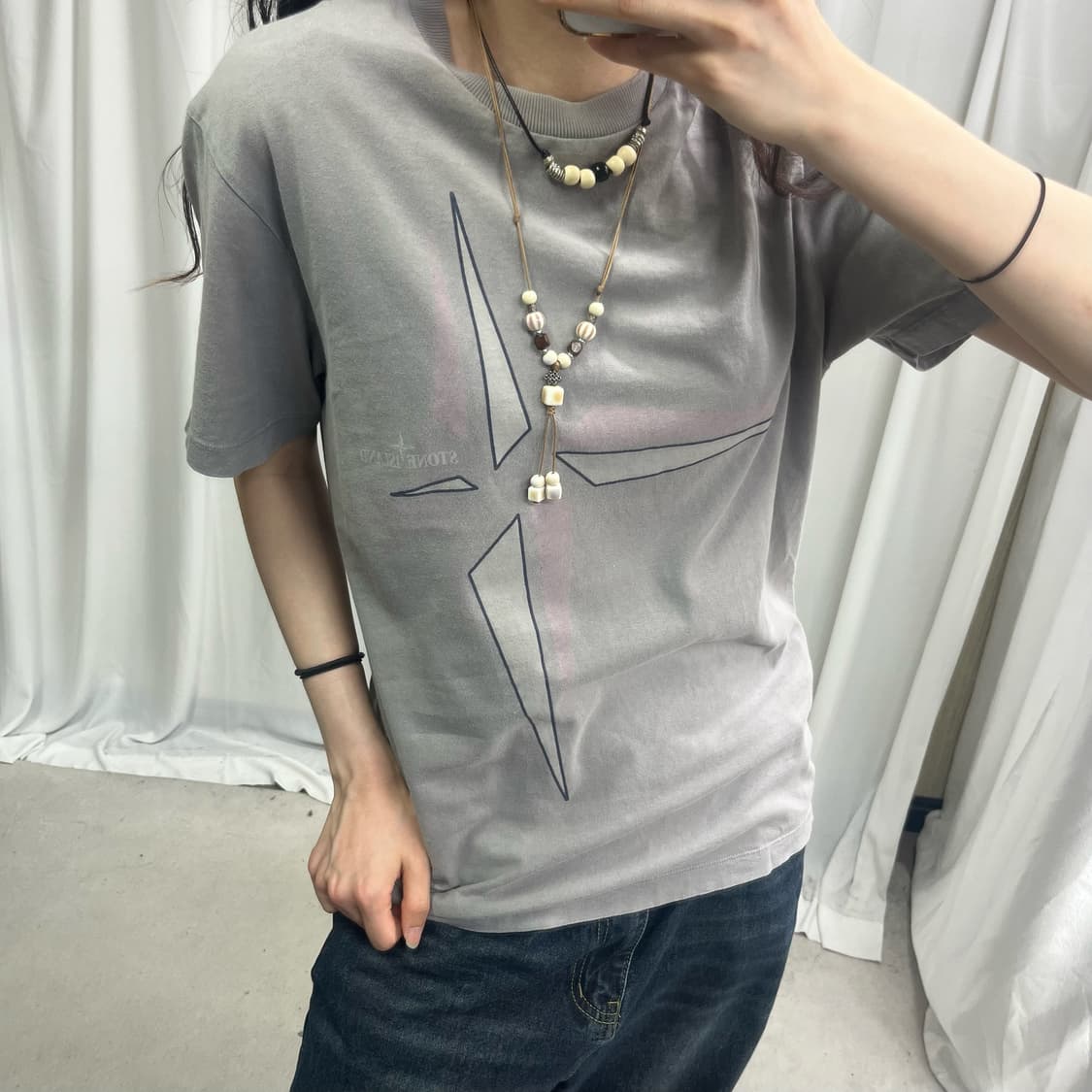 Stone island gray T-shirts 상품이미지3