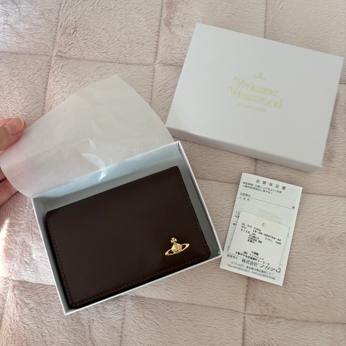 비비안웨스트우드 빈티지워터 지갑 브라운 상품이미지1