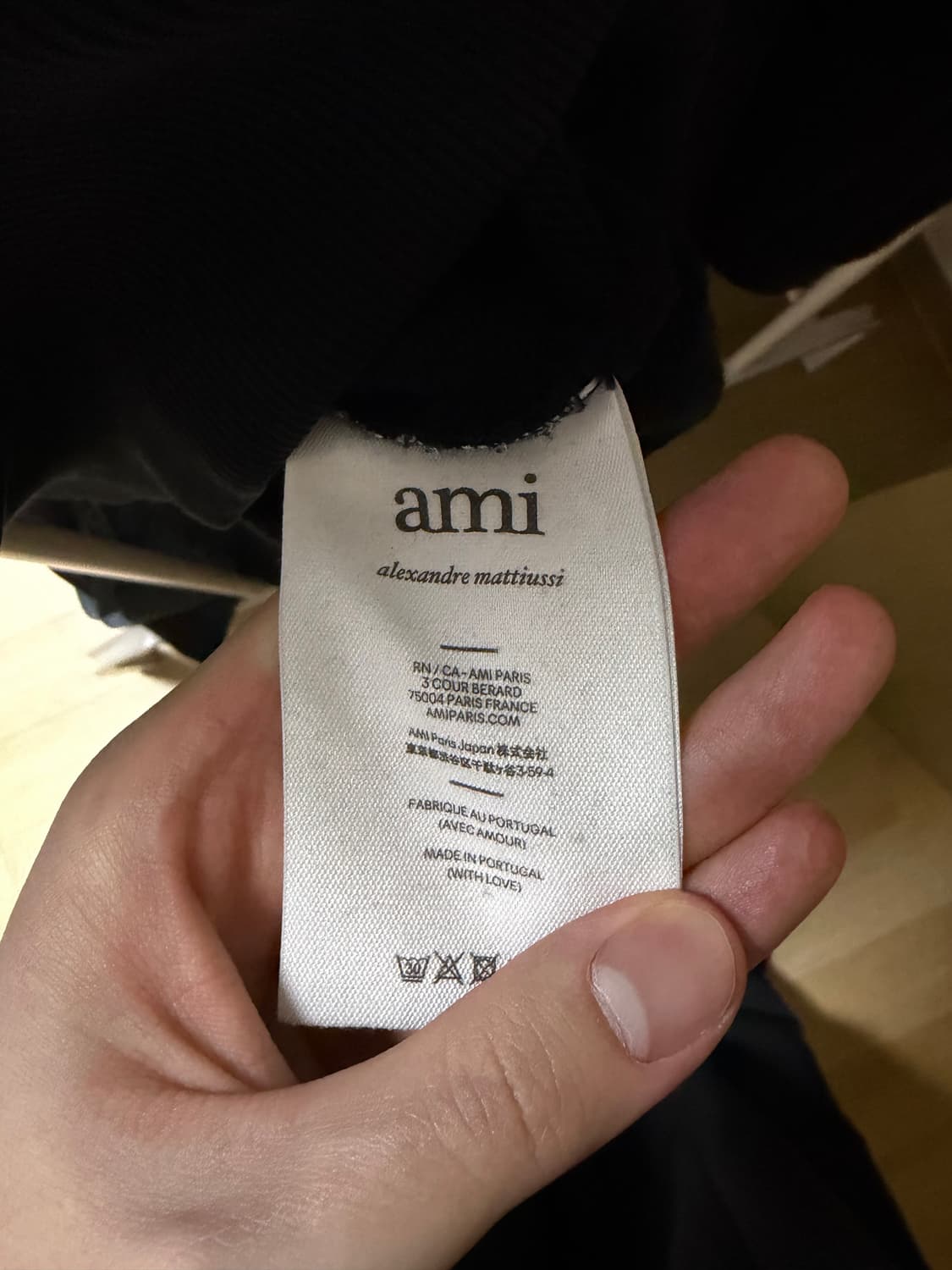 아미 파리 프랑스 후드 스웨트셔츠 블랙 L 사이즈 상품이미지5