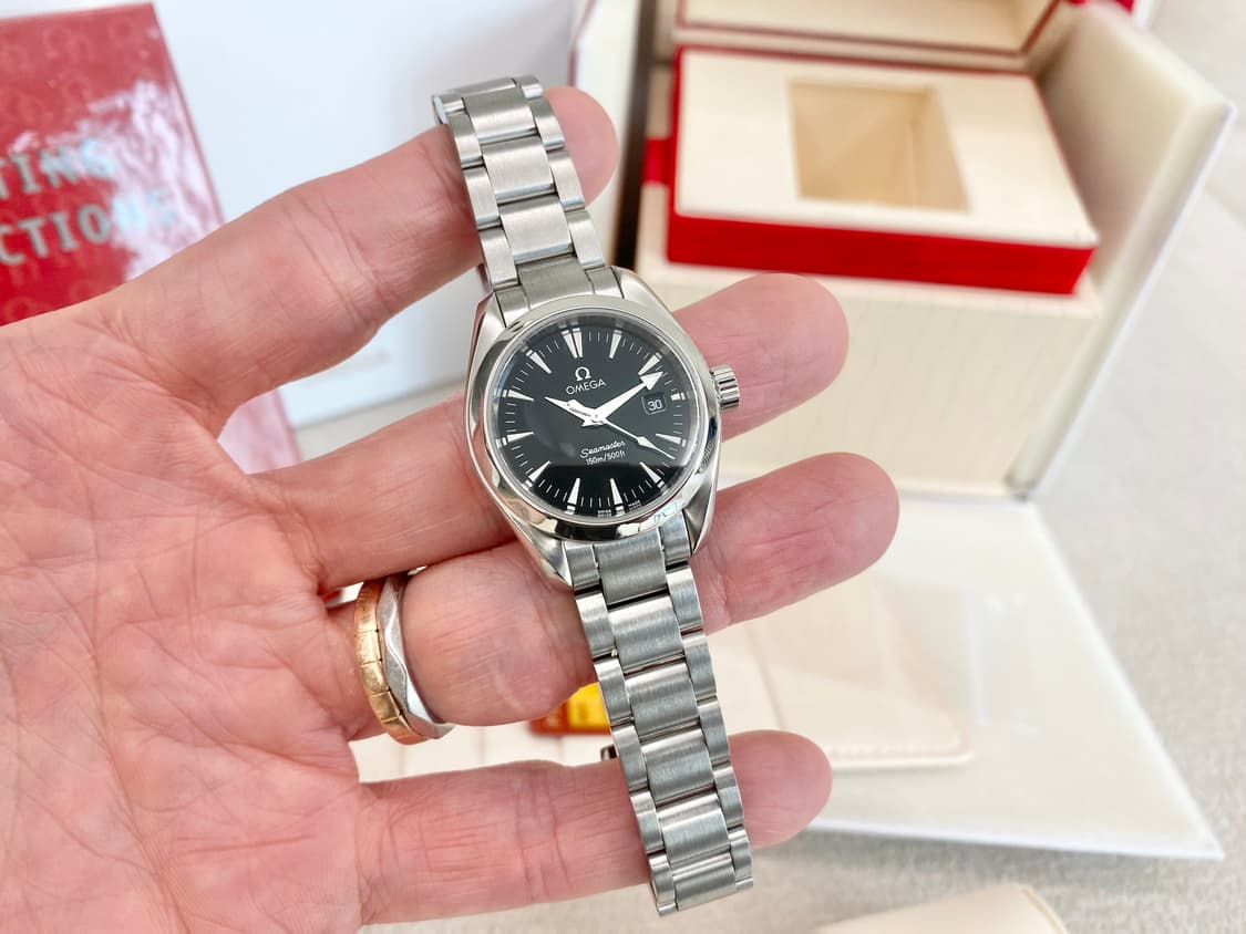 오메가 아쿠아테라 여성용2577.50 블랙 29mm 쿼츠 스틸 상품이미지3