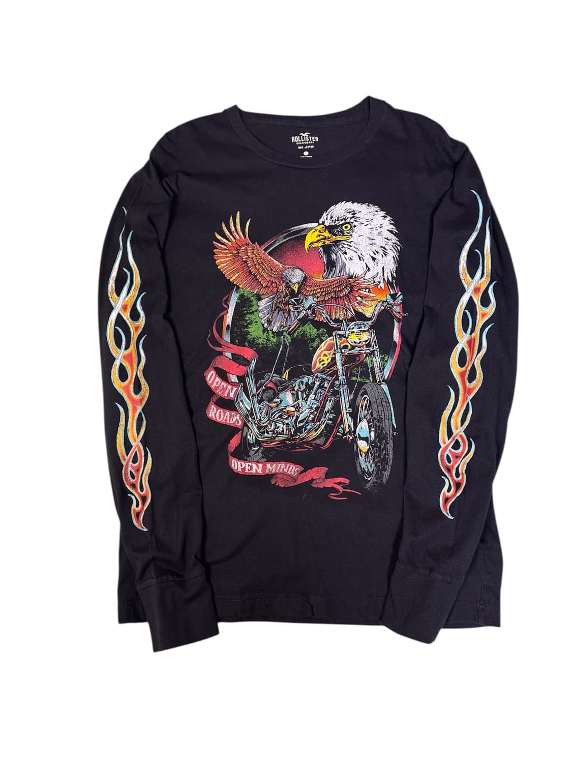 빈티지 홀리스터 HOLLISTER 이글 바이크 그래픽 롱슬리브 쭉티 L 상품이미지4