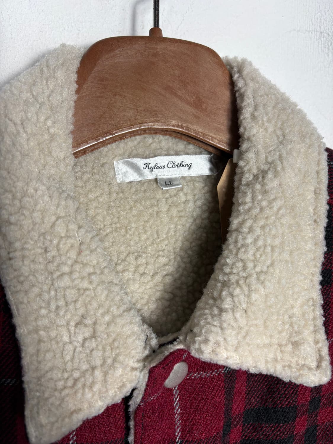 시어링 카라 타탄 체크 자켓 상품이미지4